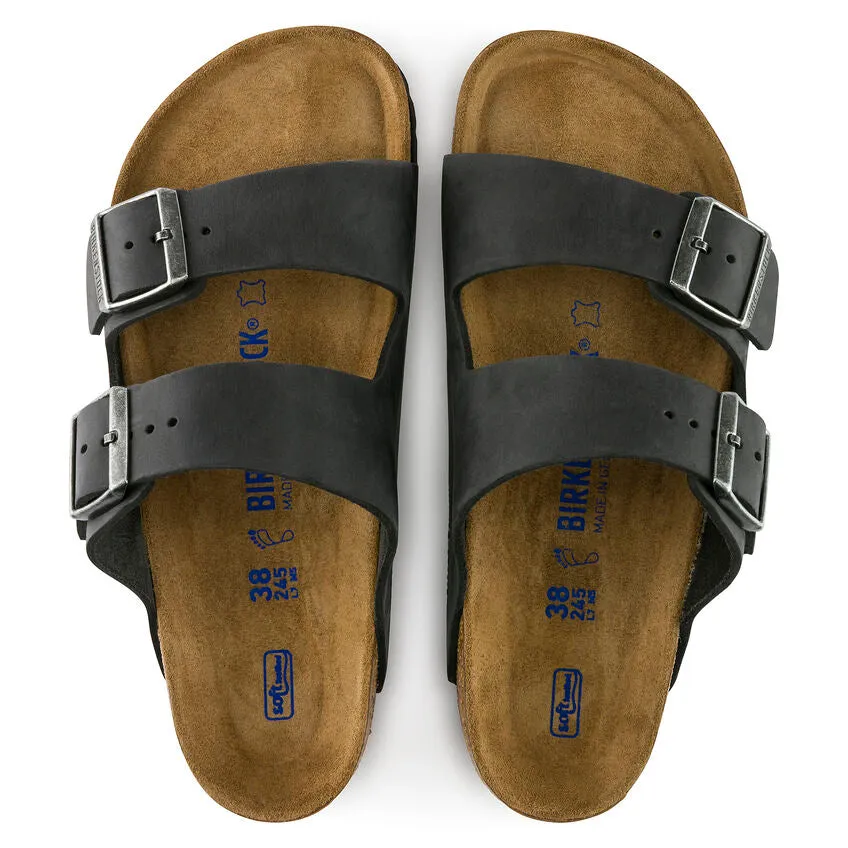 Birkenstock Women's Arizona Soft Footbed Oiled Leather - Black